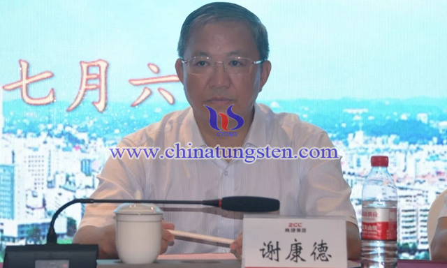 中國鎢業(yè)協(xié)會(huì)主席團(tuán)主席、中鎢高新材料股份有限公司總經(jīng)理、黨委副書記謝康德講話