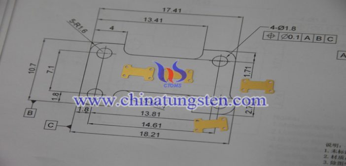 Tungsten Copper Powder Injection Molding Research Tungsten Copper Heat Sink Picture