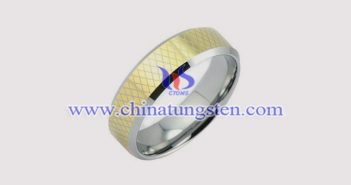 Tungsten Alloy Scan Gold Ring tungsten alloy scan gold ring picture
