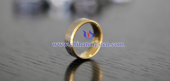 Women Tungsten Golden Ring’s Price on Apr. 12, 2018 women tungsten golden ring picture