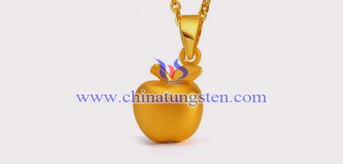 Gold Plated Tungsten Alloy Apple Pendant gold plated tungsten alloy apple pendant picture