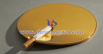 Gold Plated Tungsten Alloy Ashtray gold plated tungsten alloy ashtray picture