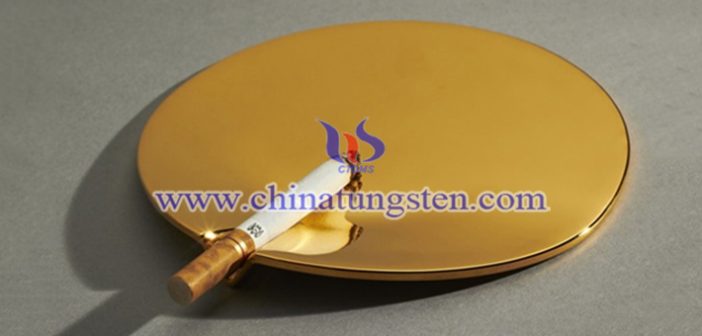 Gold Plated Tungsten Alloy Ashtray gold plated tungsten alloy ashtray picture