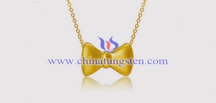 Gold Plated Tungsten Alloy Bow Pendant gold plated tungsten alloy bow pendant picture