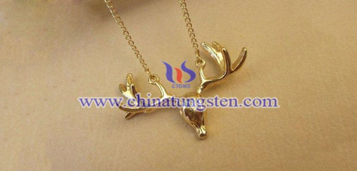 Gold Plated Tungsten Alloy Buck Pendant gold plated tungsten alloy buck pendant picture