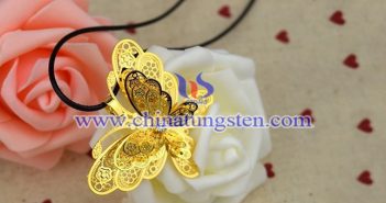 Gold Plated Tungsten Alloy Butterfly Pendant gold plated tungsten alloy butterfly pendant picture