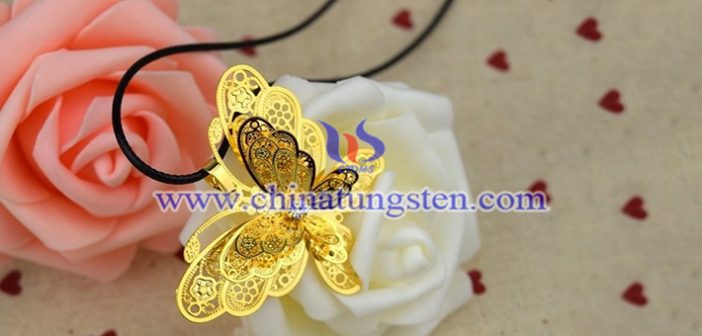Gold Plated Tungsten Alloy Butterfly Pendant gold plated tungsten alloy butterfly pendant picture
