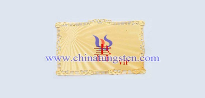 Gold Plated Tungsten Alloy Card gold plated tungsten alloy card picture
