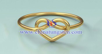 Gold Plated Tungsten Alloy Heart Ring gold plated tungsten alloy heart ring picture