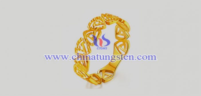 Gold Plated Tungsten Alloy Hollow Ring gold plated tungsten alloy hollow ring picture