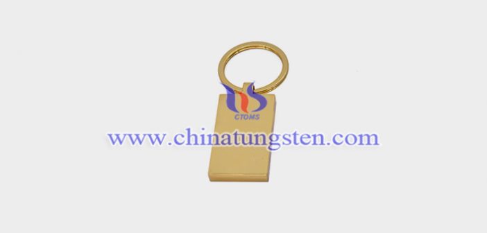 Gold Plated Tungsten Alloy Key Ring gold plated tungsten alloy key ring picture