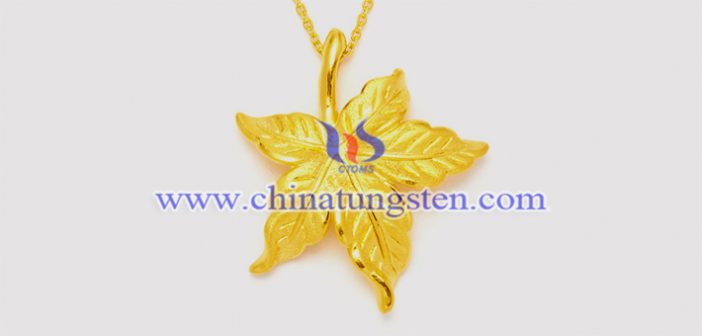 Gold Plated Tungsten Alloy Leaf Pendant gold plated tungsten alloy leaf pendant picture