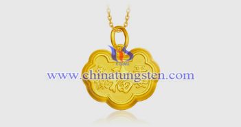 Gold Plated Tungsten Alloy Longevity Lock Pendant gold plated tungsten alloy longevity lock pendant picture