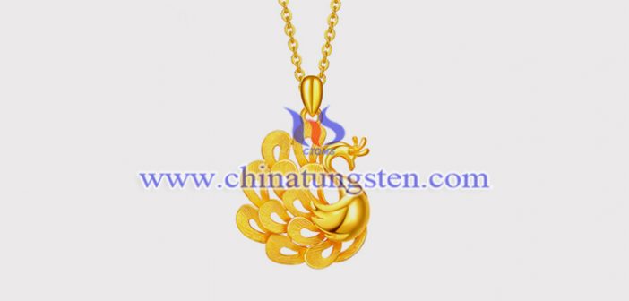 Gold Plated Tungsten Alloy Peacock Pendant gold plated tungsten alloy peacock pendant picture