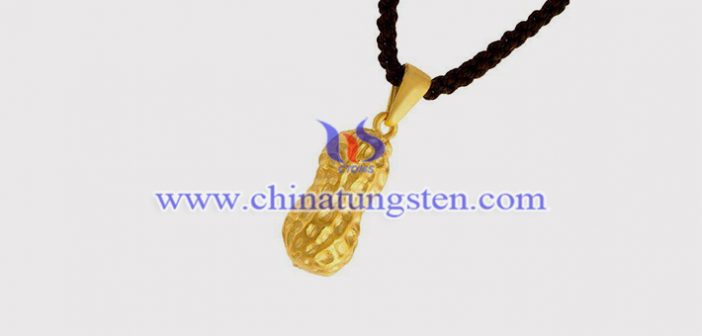 Gold Plated Tungsten Alloy Peanut Pendant gold plated tungsten alloy peanut pendant picture