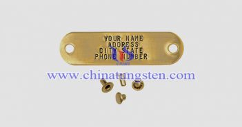 Gold Plated Tungsten Alloy Pet Nameplate gold plated tungsten alloy pet nameplate picture