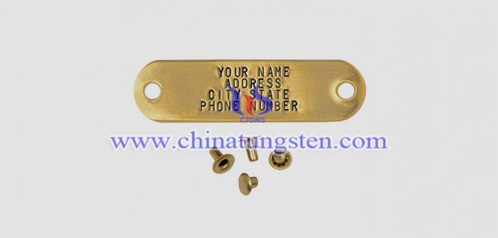 Gold Plated Tungsten Alloy Pet Nameplate gold plated tungsten alloy pet nameplate picture