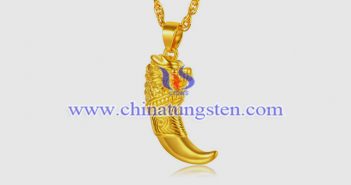 Gold Plated Tungsten Alloy Wolf Tooth Pendant gold plated tungsten alloy wolf tooth pendant picture
