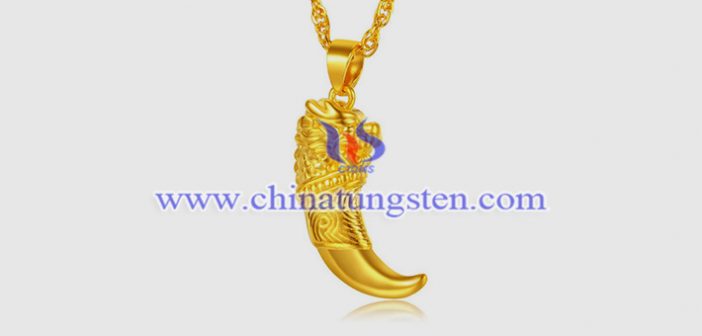 Gold Plated Tungsten Alloy Wolf Tooth Pendant gold plated tungsten alloy wolf tooth pendant picture