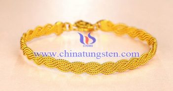 Gold Plated Tungsten Alloy Woven Ring gold plated tungsten alloy woven ring picture