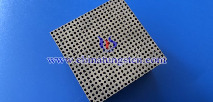 3D Printing Tungsten for Medical Radiation Shielding and Nuclear Imaging 3D printed tungsten collimator image