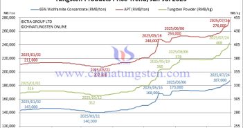 Is It Normal for Tungsten Prices to Remain High? Tungsten Price Trend from January to July 24, 2025